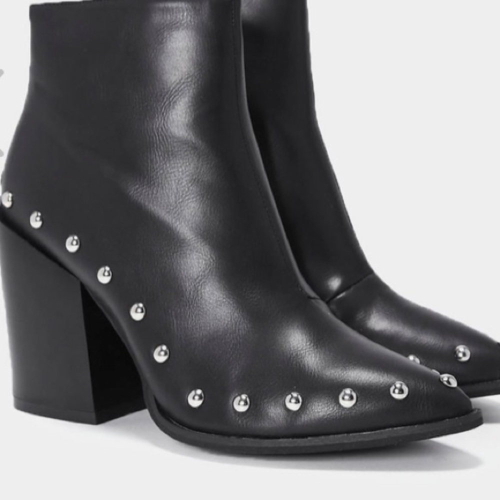 Nasty Gal Studded Charlie Ankle Booties Heels